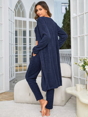 The 3-Piece Blue Ribbed Lounge Set