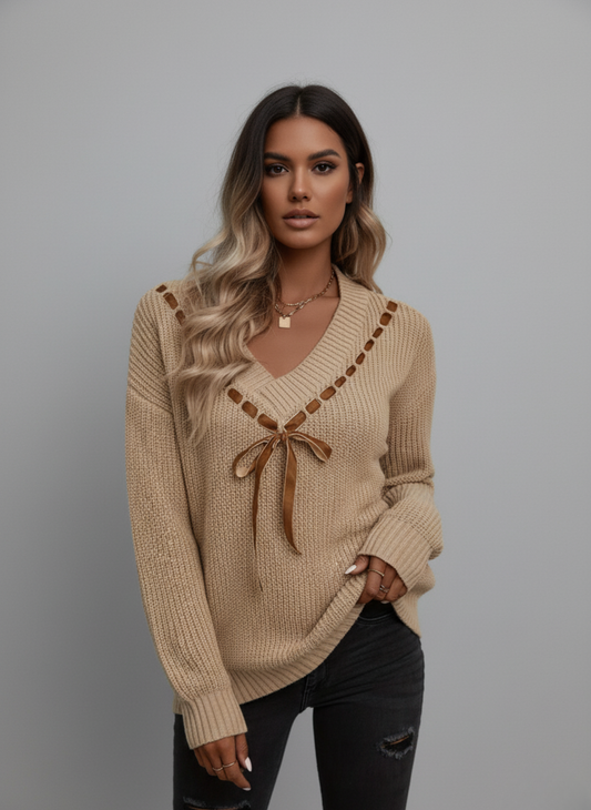 The Ribbon Detail Knit Sweater