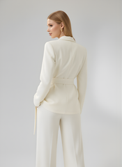 The Apricot Gold-Buckle Two-Piece Suit Set