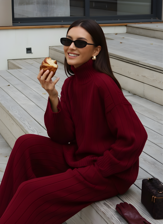 The Ribbed Knit Two-Piece Set