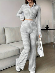 The Aria Ribbed Knit Lounge Set
