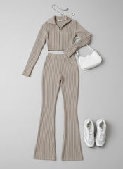 The Aria Ribbed Knit Lounge Set