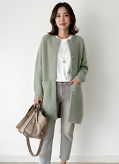 Women's Wool-Like Oversized Button-Up Coat
