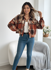 Women's Plaid Button-Down Shacket