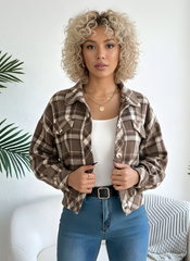 Women's Plaid Button-Down Shacket