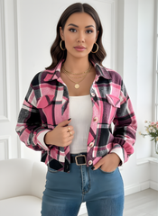 Women's Plaid Button-Down Shacket