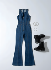 The Denim Curve Jumpsuit