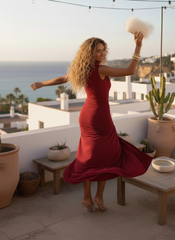 Irregular Draped Ruched Mini Dress