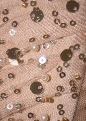 Love Shy Sheer Glitter Maxi Dress - Gold