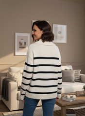 New zippered striped base shirt