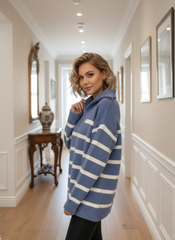 New zippered striped base shirt