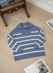 New zippered striped base shirt