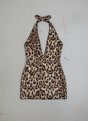 The Nova Mini Dress Leopard Print