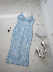 The Fashion temperament beaded halter dress