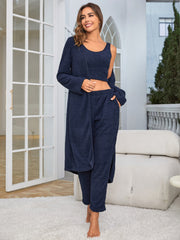 The 3-Piece Blue Ribbed Lounge Set