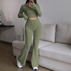 The Aria Ribbed Knit Lounge Set