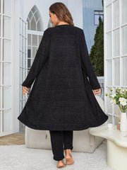 The 3-Piece Black Ribbed Lounge Set