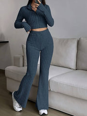 The Aria Ribbed Knit Lounge Set